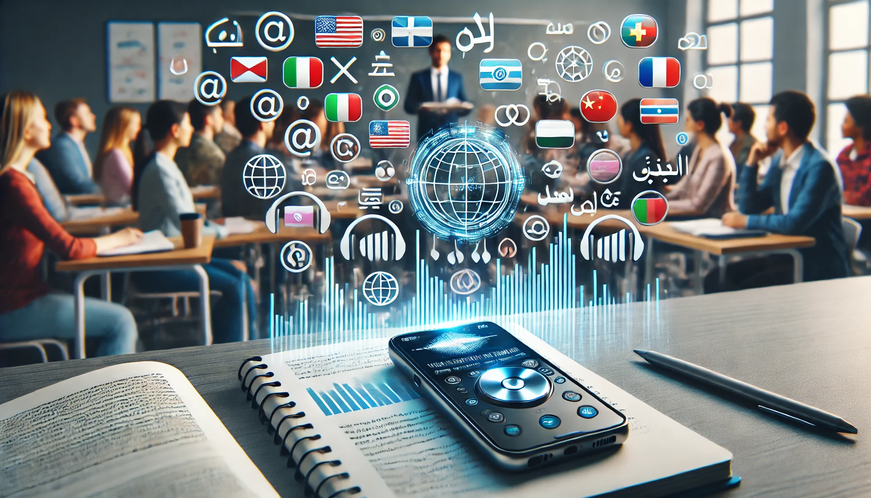 Estudante internacional a usar o Vixai STUDY